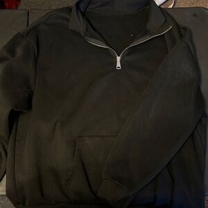 SHEIN quarter zip with kangaroo pocket